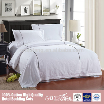 China wholesale 100% Egyptian cotton 400TC White Hotel Linen / Hotel Bed Sheets / Hotel Bedding Set